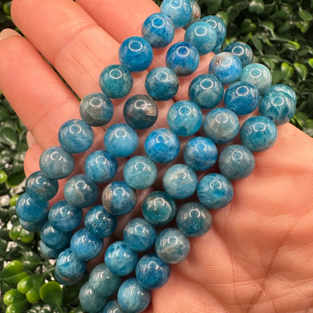 8mm Apatite Beaded Bracelet